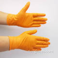 Сгущать оранжевые синтетические перчатки против промышленного винилового нитрилового смеси алмазных текстурных перчаток